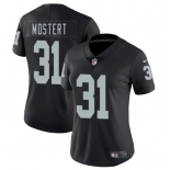 Women's Las Vegas Raiders #31 Raheem Mostert Black 2025 Vapor Football Stitched Jersey