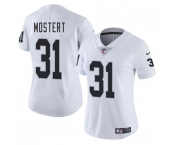 Women's Las Vegas Raiders #31 Raheem Mostert White 2025 Vapor Football Stitched Jersey