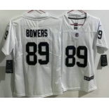 Women's Las Vegas Raiders #89 Brock Bowers Limited White Vapor Jersey