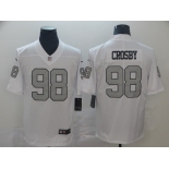 Women's Las Vegas Raiders #98 Maxx Crosby White Color Rush Limited Stitched Jersey