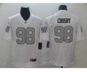 Women's Las Vegas Raiders #98 Maxx Crosby White Color Rush Limited Stitched Jersey