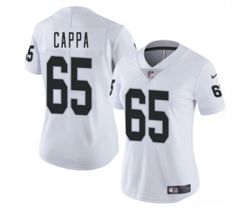 Women's Las Vegas Raiders#65 Alex Cappa White 2025 Vapor Football Stitched Jersey