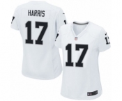 Women's Nike Oakland Raiders #17 Dwayne Harris Game White NFL Jersey