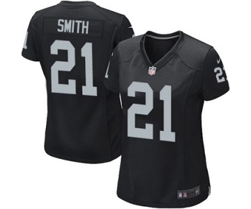 Women's Nike Oakland Raiders #21 Sean Smith Black Team Color NFL Jersey