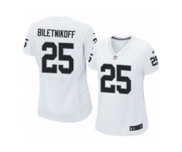 Women's Nike Oakland Raiders #25 Fred Biletnikoff Limited White NFL Jersey