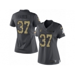 Women's Nike Oakland Raiders #37 Lester Hayes Limited Black 2016 Salute to Service NFL Jersey