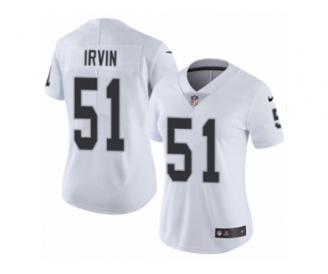 Women's Nike Oakland Raiders #51 Bruce Irvin Vapor Untouchable Limited White NFL Jersey