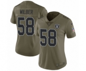 Women's Nike Oakland Raiders #58 Kyle Wilber Limited Olive 2017 Salute to Service NFL Jersey