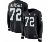 Women's Nike Oakland Raiders #72 John Matuszak Limited Black Therma Long Sleeve NFL Jersey