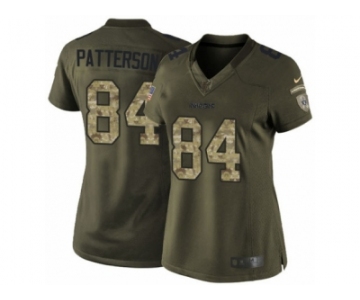 Women's Nike Oakland Raiders #84 Cordarrelle Patterson Limited Green Salute to Service NFL Jersey