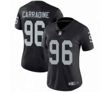 Women's Nike Oakland Raiders #96 Cornellius Carradine Black Team Color Vapor Untouchable Limited Player NFL Jersey