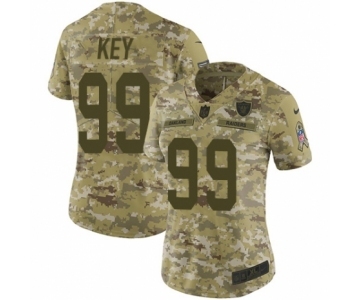 Women's Nike Oakland Raiders #99 Arden Key Limited Camo 2018 Salute to Service NFL Jersey