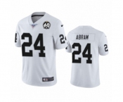 Women's Oakland Raiders #24 Johnathan Abram White 60th Anniversary Vapor Untouchable Limited Player 100th Season Football Jersey