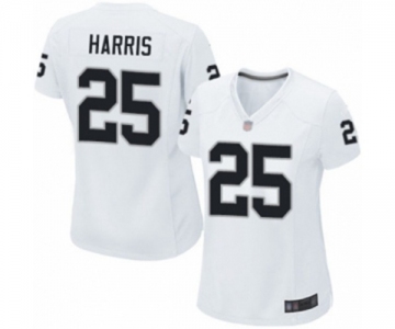 Women's Oakland Raiders #25 Erik Harris Game White Football Jersey