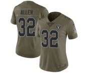 Women's Oakland Raiders #32 Marcus Allen Limited Olive 2017 Salute to Service Football Jersey