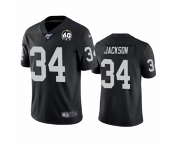 Women's Oakland Raiders #34 Bo Jackson Black 60th Anniversary Vapor Untouchable Limited Player 100th Season Football Jersey