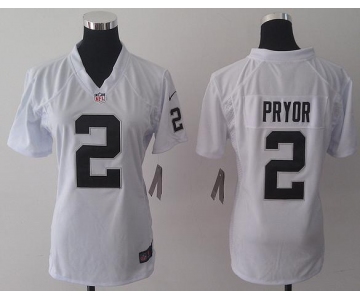 nike women nfl jerseys oakland raiders #2 pryor white[nike]