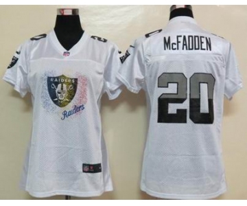 nike women nfl jerseys oakland raiders #20 darren mcfadden white[2012 fem fan]