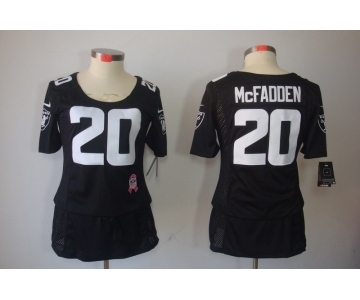 nike women nfl jerseys oakland raiders #20 mcfadden black[breast cancer awareness]