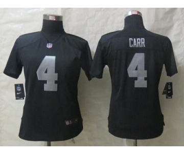 nike women nfl jerseys oakland raiders #4 carr black[nike][刺绣亮片]