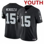 Youth Las Vegas Raiders #15 Fernando Mendoza Black F.U.S.E. Vapor Untouchable Limited Football Stitched Jersey Youth Las Vegas Raiders #15 Fernando Mendoza Black F.U.S.E. Vapor Untouchable Limited Football Stitched Jersey