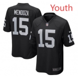 Youth Las Vegas Raiders #15 Fernando Mendoza Black Vapor Limited Stitched Jersey
