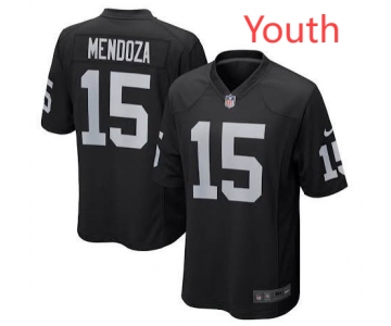 Youth Las Vegas Raiders #15 Fernando Mendoza Black Vapor Limited Stitched Jersey