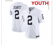 Youth Las Vegas Raiders #2 Ashton Jeanty White 2025 F.U.S.E. Vapor Stitched Football Jersey