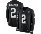 Youth Nike Oakland Raiders #2 AJ McCarron Limited Black Therma Long Sleeve NFL Jersey
