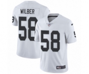 Youth Nike Oakland Raiders #58 Kyle Wilber White Vapor Untouchable Limited Player NFL Jersey