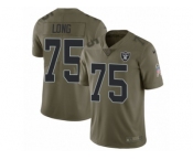 Youth Nike Oakland Raiders #75 Howie Long Limited Olive 2017 Salute to Service NFL Jersey