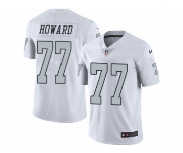 Youth Nike Oakland Raiders #77 Austin Howard Limited White Rush NFL Jersey