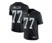 Youth Nike Oakland Raiders #77 Kolton Miller Black Team Color Stitched NFL Vapor Untouchable Limited Jersey