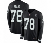 Youth Nike Oakland Raiders #78 Justin Ellis Limited Black Therma Long Sleeve NFL Jersey