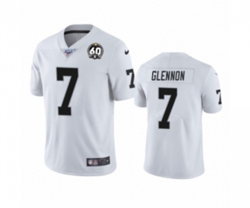 Youth Oakland Raiders #7 Mike Glennon White 60th Anniversary Vapor Untouchable Limited Player 100th Season Football Jersey