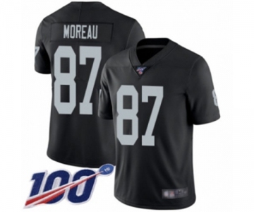 Youth Oakland Raiders #87 Foster Moreau Black Team Color Vapor Untouchable Limited Player 100th Season Football Jersey