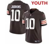 Youth Cleveland Browns #10 Quinshon Judkins Brown 2025 Vapor Limited Football Stitched Jersey