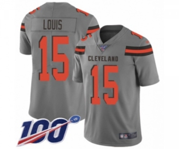 Youth Cleveland Browns #15 Ricardo Louis Limited Gray Inverted Legend 100th Season Football Jersey