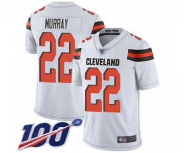 Youth Cleveland Browns #22 Eric Murray White Vapor Untouchable Limited Player 100th Season Football Jersey