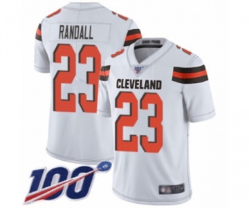 Youth Cleveland Browns #23 Damarious Randall White Vapor Untouchable Limited Player 100th Season Football Jersey