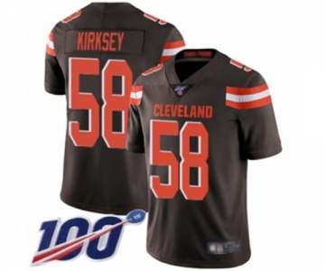 Youth Cleveland Browns #58 Christian Kirksey Brown Team Color Vapor Untouchable Limited Player 100th Season Football Jersey