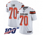 Youth Cleveland Browns #70 Kendall Lamm White Vapor Untouchable Limited Player 100th Season Football Jersey