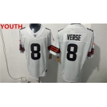 Youth Cleveland Browns #8 Jared Verse White 2026 Vapor Limited Football Stitched Jersey Youth Cleveland Browns #8 Jared Verse White 2026 Vapor Limited Football Stitched Jersey