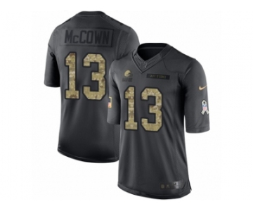 Youth Nike Cleveland Browns #13 Josh McCown Limited Black 2016 Salute to Service NFL Jersey