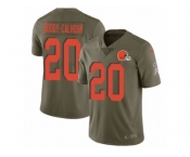 Youth Nike Cleveland Browns #20 Briean Boddy-Calhoun Limited Olive 2017 Salute to Service NFL Jersey