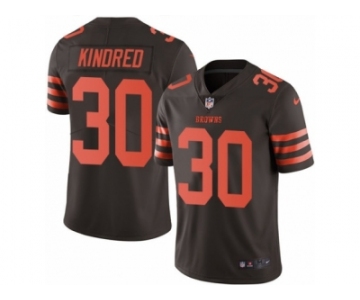 Youth Nike Cleveland Browns #30 Derrick Kindred Limited Brown Rush NFL Jersey