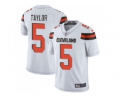 Youth Nike Cleveland Browns #5 Tyrod Taylor White Stitched NFL Vapor Untouchable Limited Jersey