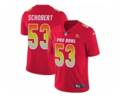 Youth Nike Cleveland Browns #53 Joe Schobert Red Stitched NFL Limited AFC 2018 Pro Bowl Jersey