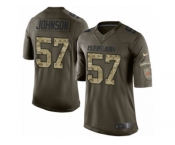 Youth Nike Cleveland Browns #57 Cam Johnson Limited Green Salute to Service NFL Jersey
