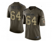 Youth Nike Cleveland Browns #64 JC Tretter Limited Green Salute to Service NFL Jersey